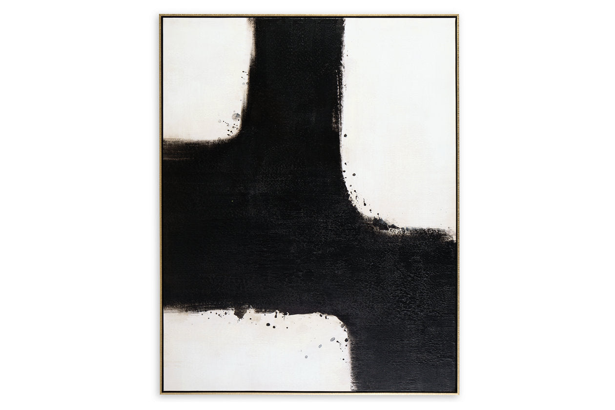 Reighlea Black/White Wall Art - A8000352 - Bien Home Furniture & Electronics