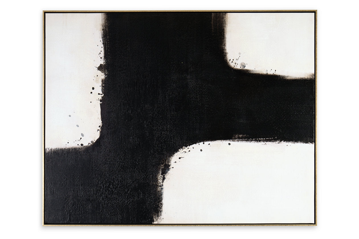 Reighlea Black/White Wall Art - A8000352 - Bien Home Furniture & Electronics