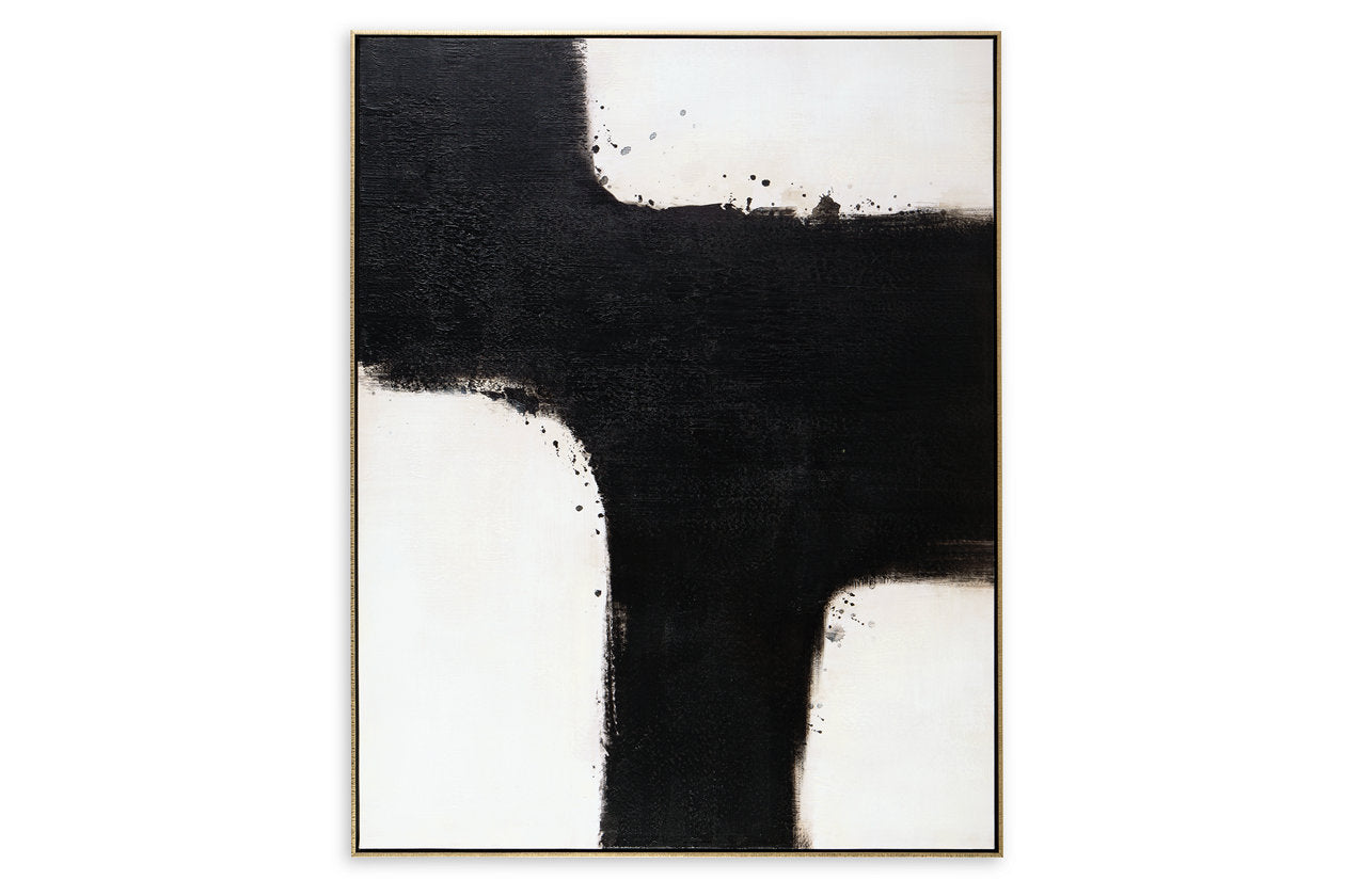 Reighlea Black/White Wall Art - A8000352 - Bien Home Furniture & Electronics