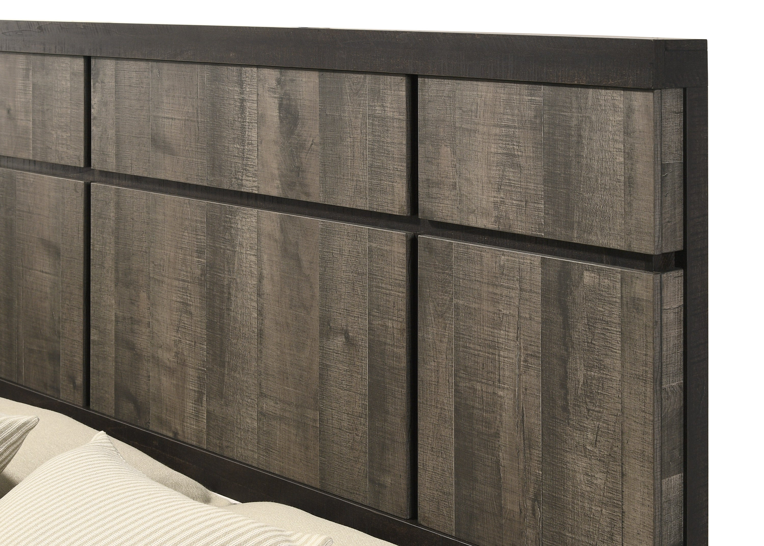 Remington Brown/Gray King Panel Bed - SET | B8160-K-HBFB | B8160-KQ-RAIL | - Bien Home Furniture & Electronics