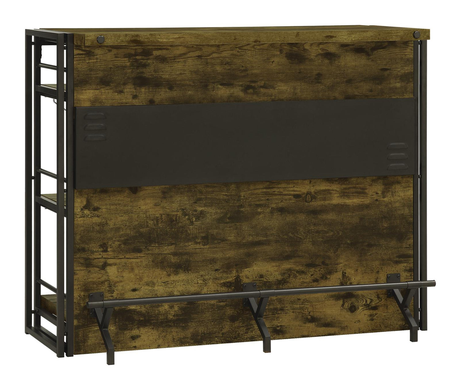 Renaldi Antique Nutmeg Bar Unit with Stemware Rack - 130071 - Bien Home Furniture & Electronics