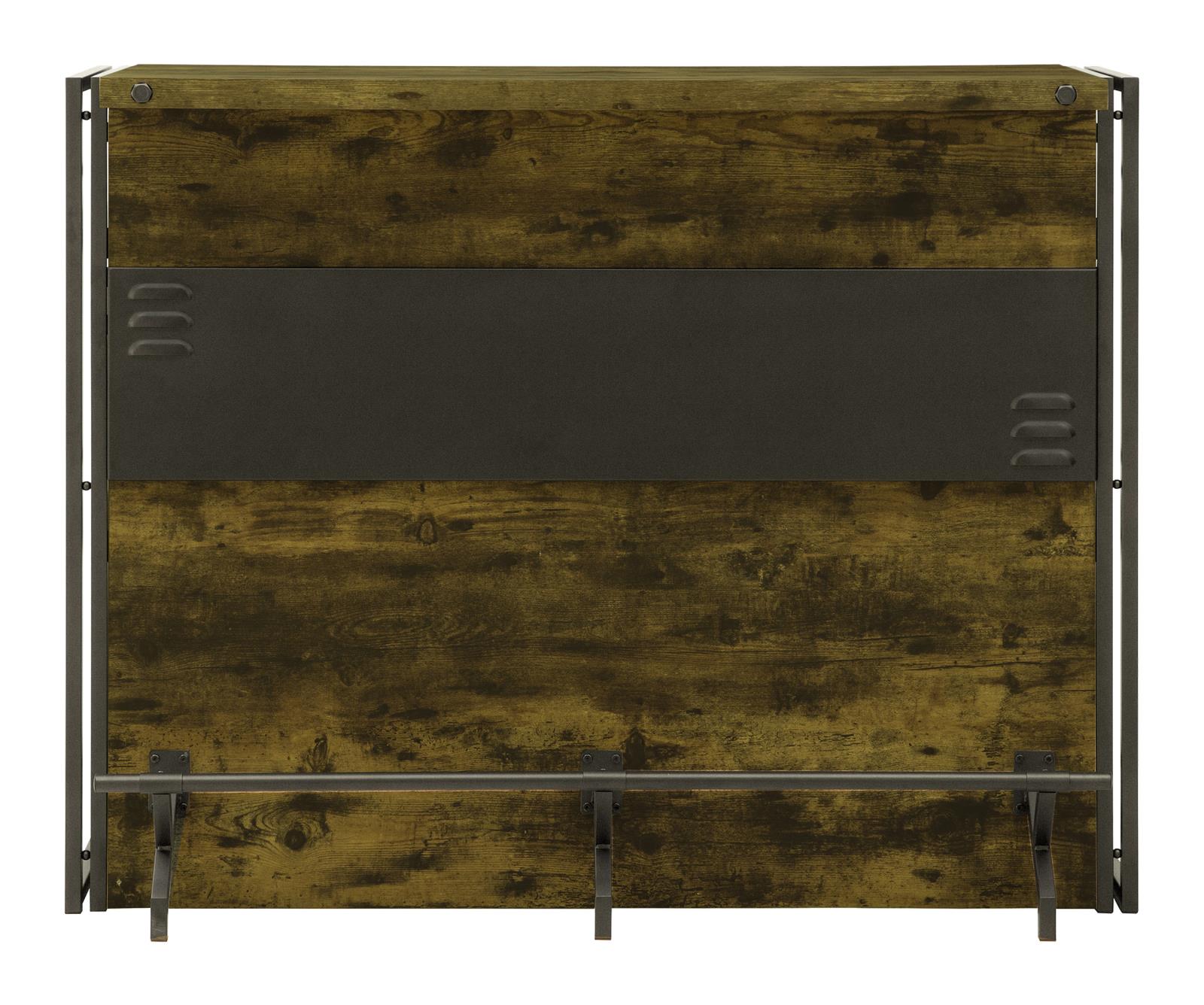 Renaldi Antique Nutmeg Bar Unit with Stemware Rack - 130071 - Bien Home Furniture & Electronics