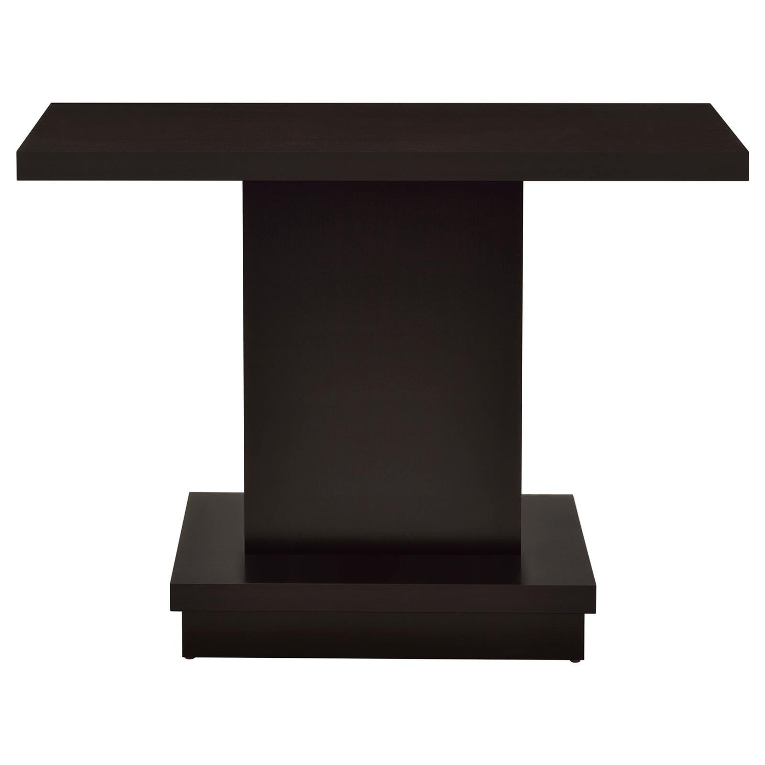 Reston Pedestal Sofa Table Cappuccino - 705169 - Bien Home Furniture & Electronics