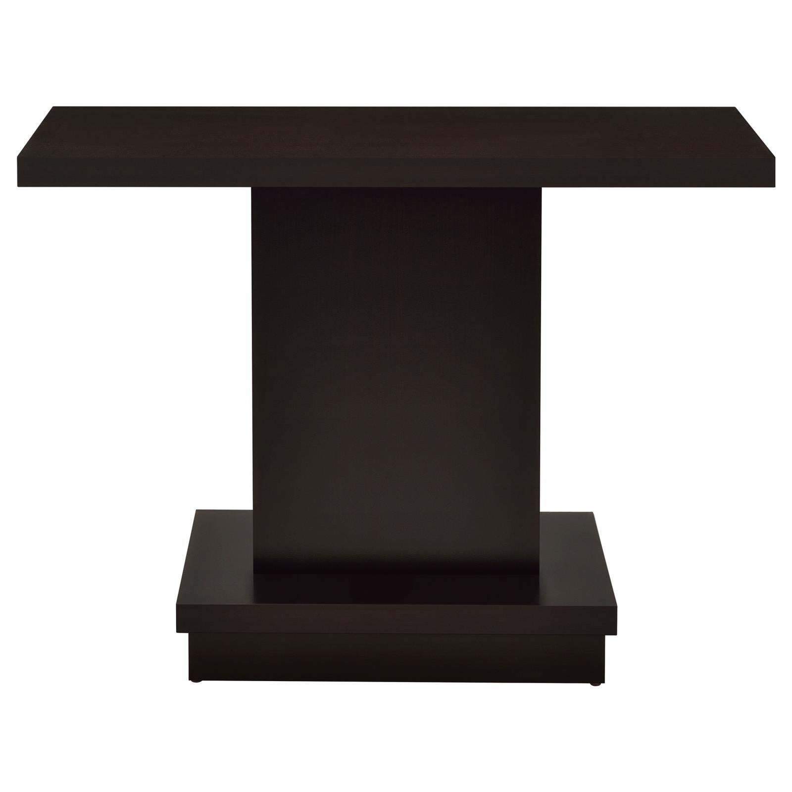 Reston Pedestal Sofa Table Cappuccino - 705169 - Bien Home Furniture & Electronics
