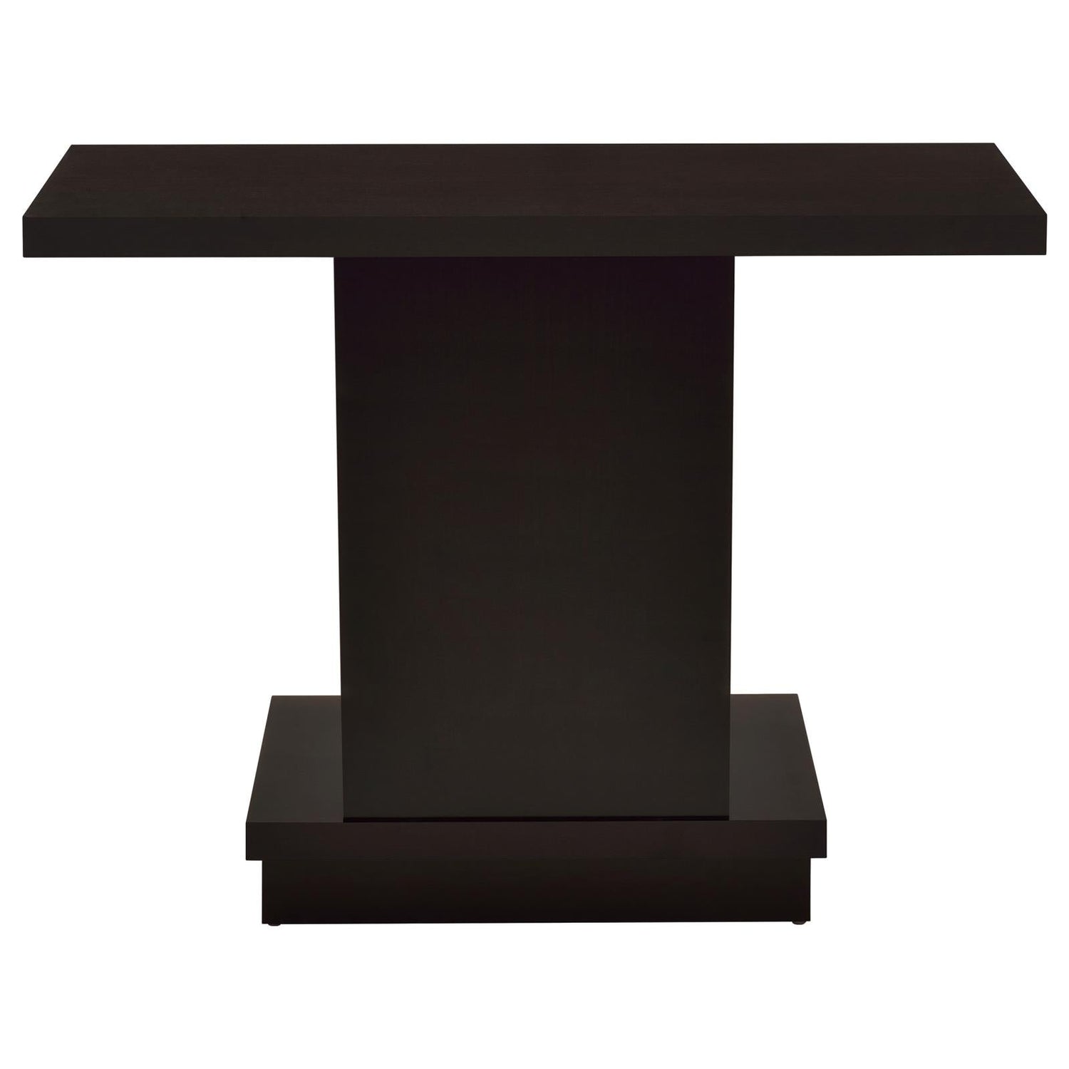 Reston Pedestal Sofa Table Cappuccino - 705169 - Bien Home Furniture & Electronics