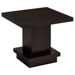 Reston Pedestal Square End Table Cappuccino - 705167 - Bien Home Furniture & Electronics