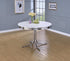 Retro Glossy White/Chrome Round Dining Table - 2388 - Bien Home Furniture & Electronics