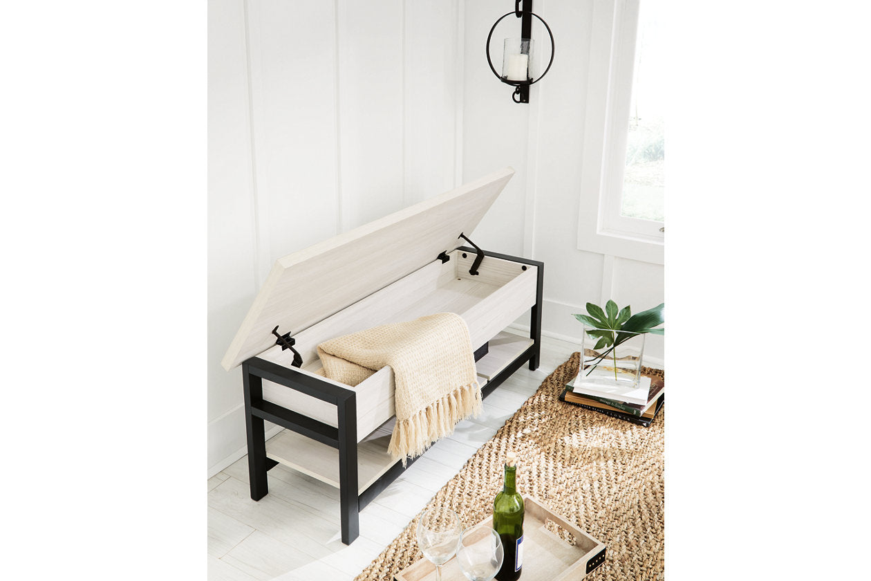 Rhyson White Storage Bench - A3000312 - Bien Home Furniture & Electronics