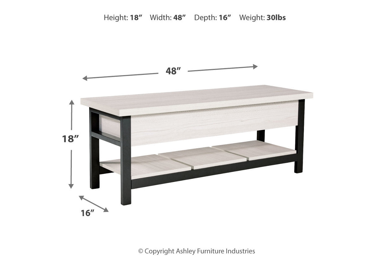 Rhyson White Storage Bench - A3000312 - Bien Home Furniture & Electronics