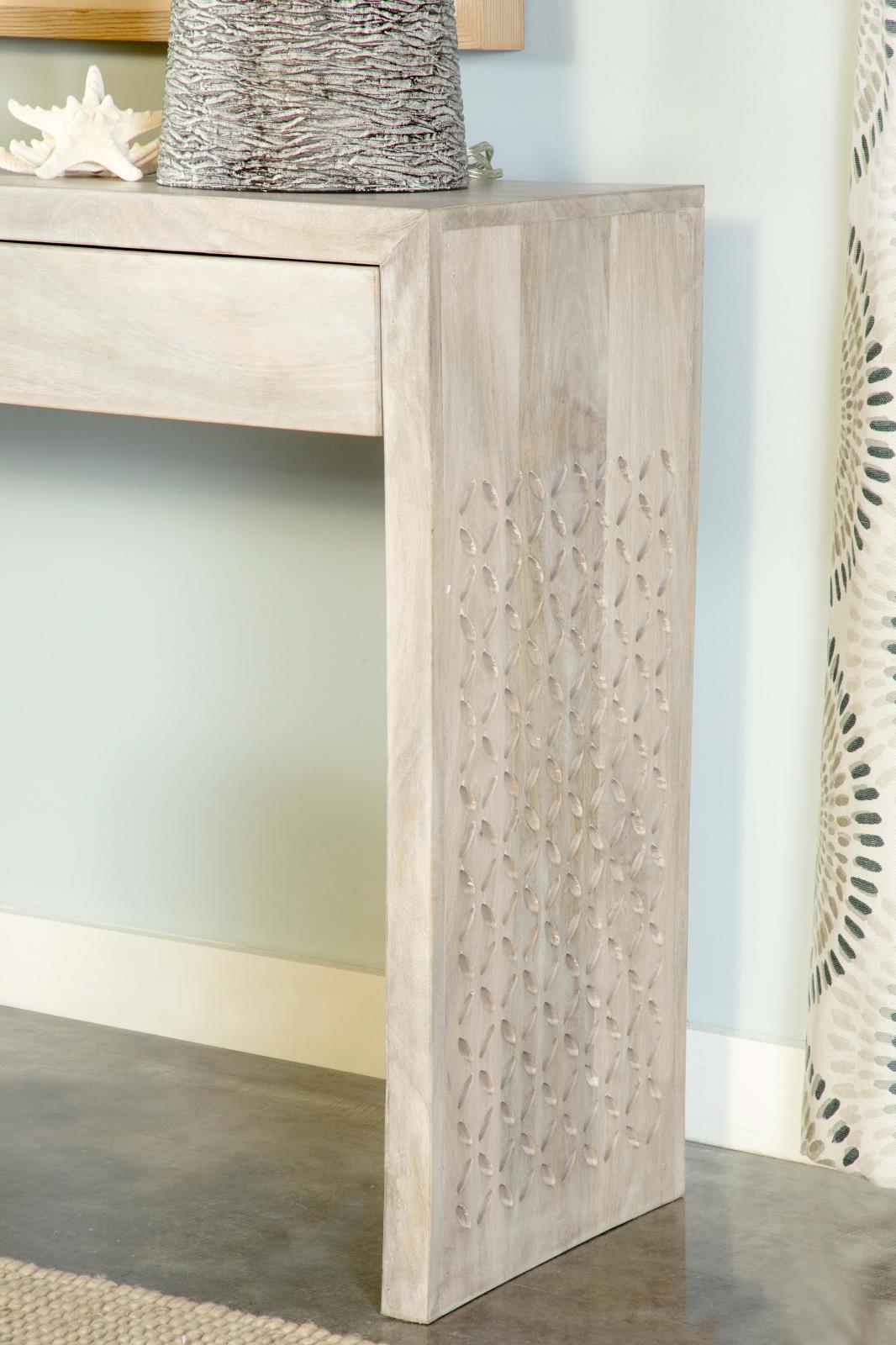 Rickman White Washed Rectangular 2-Drawer Console Table - 959543 - Bien Home Furniture & Electronics