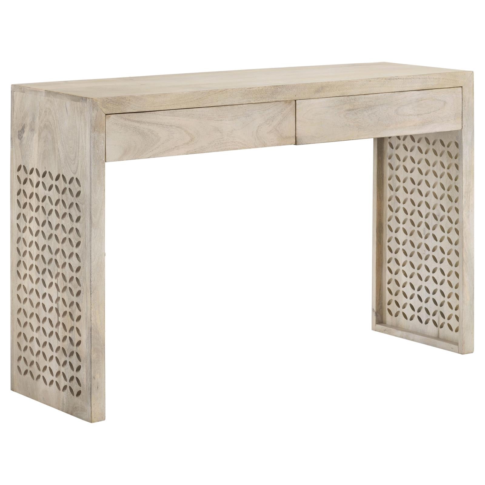 Rickman White Washed Rectangular 2-Drawer Console Table - 959543 - Bien Home Furniture & Electronics