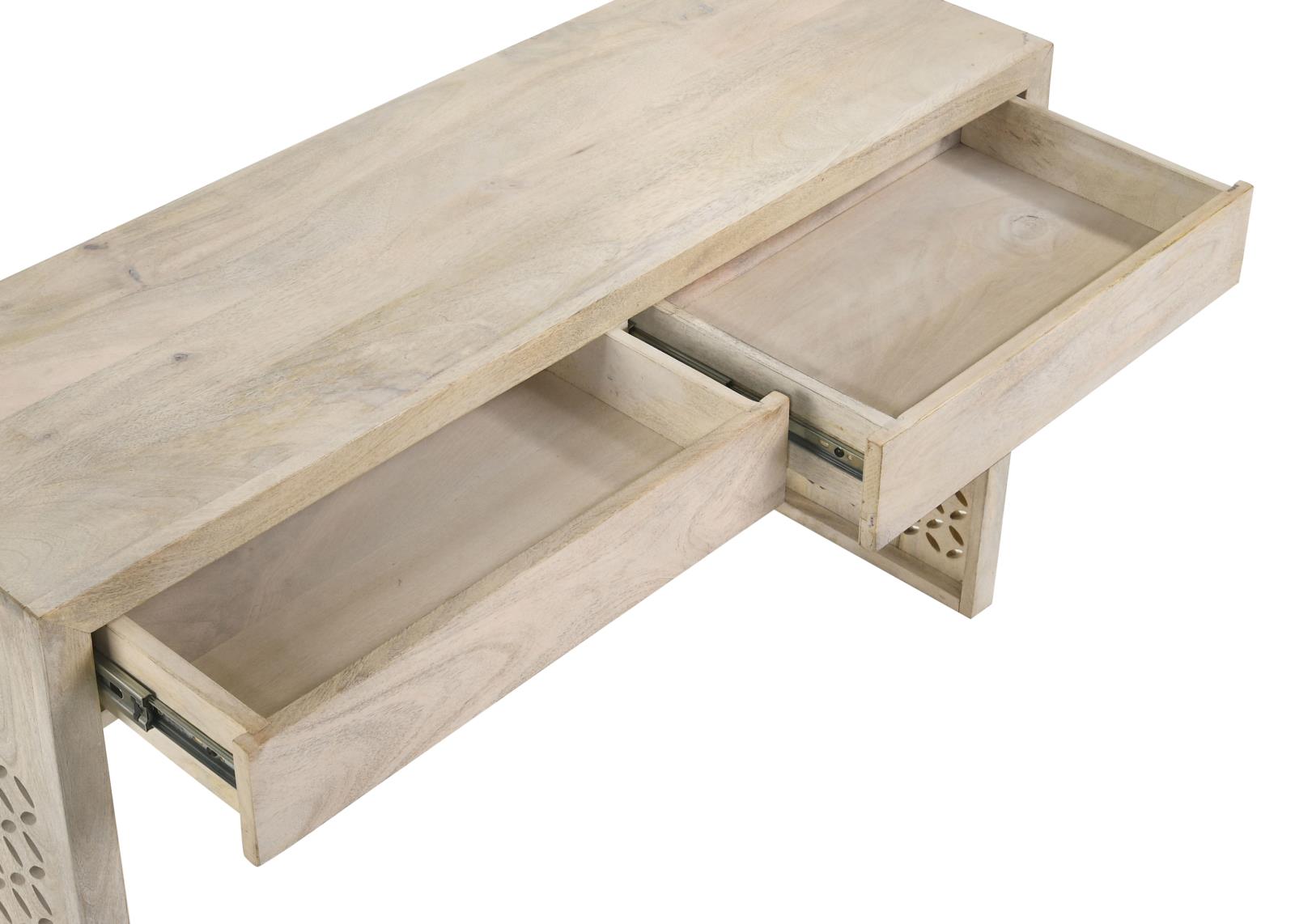 Rickman White Washed Rectangular 2-Drawer Console Table - 959543 - Bien Home Furniture & Electronics