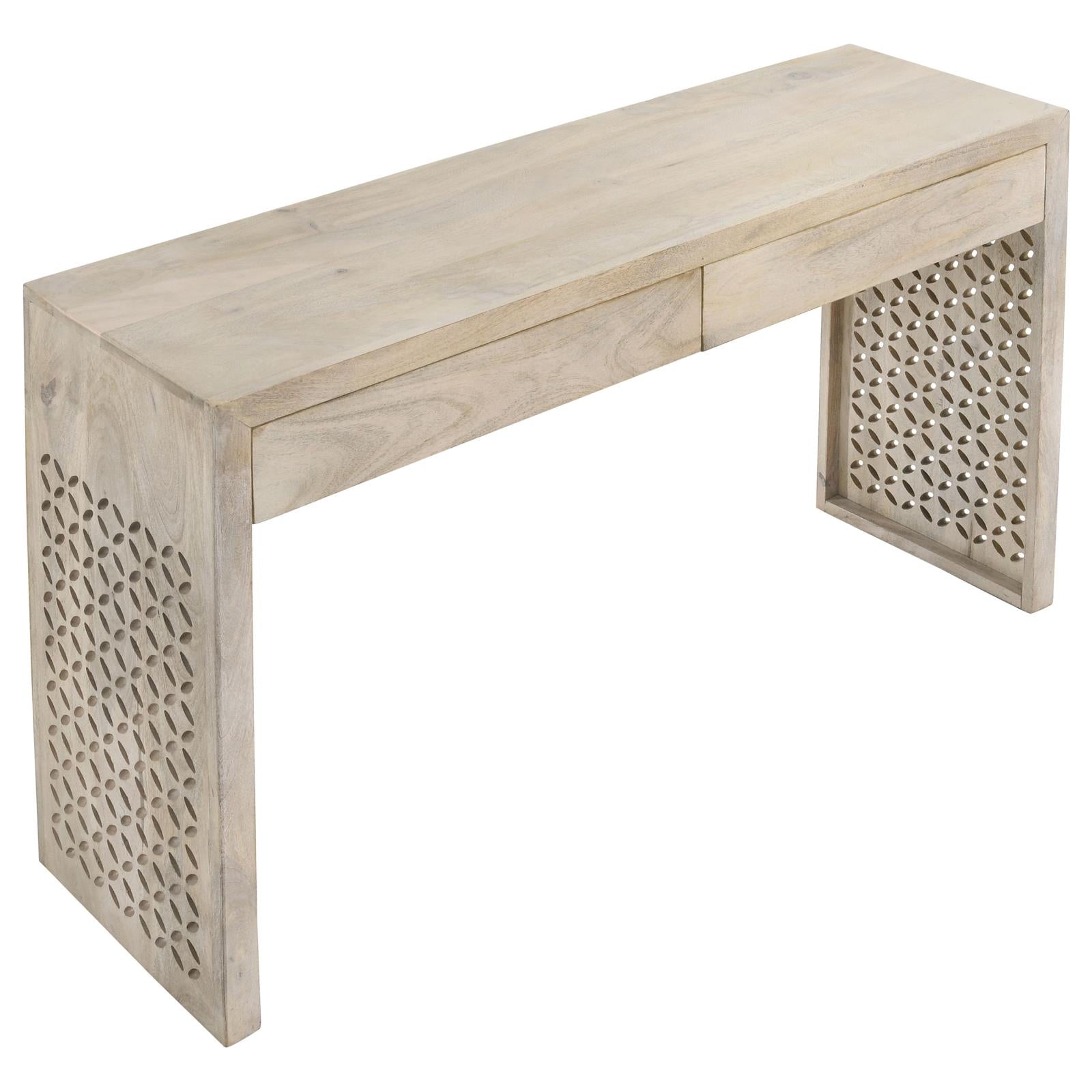 Rickman White Washed Rectangular 2-Drawer Console Table - 959543 - Bien Home Furniture & Electronics
