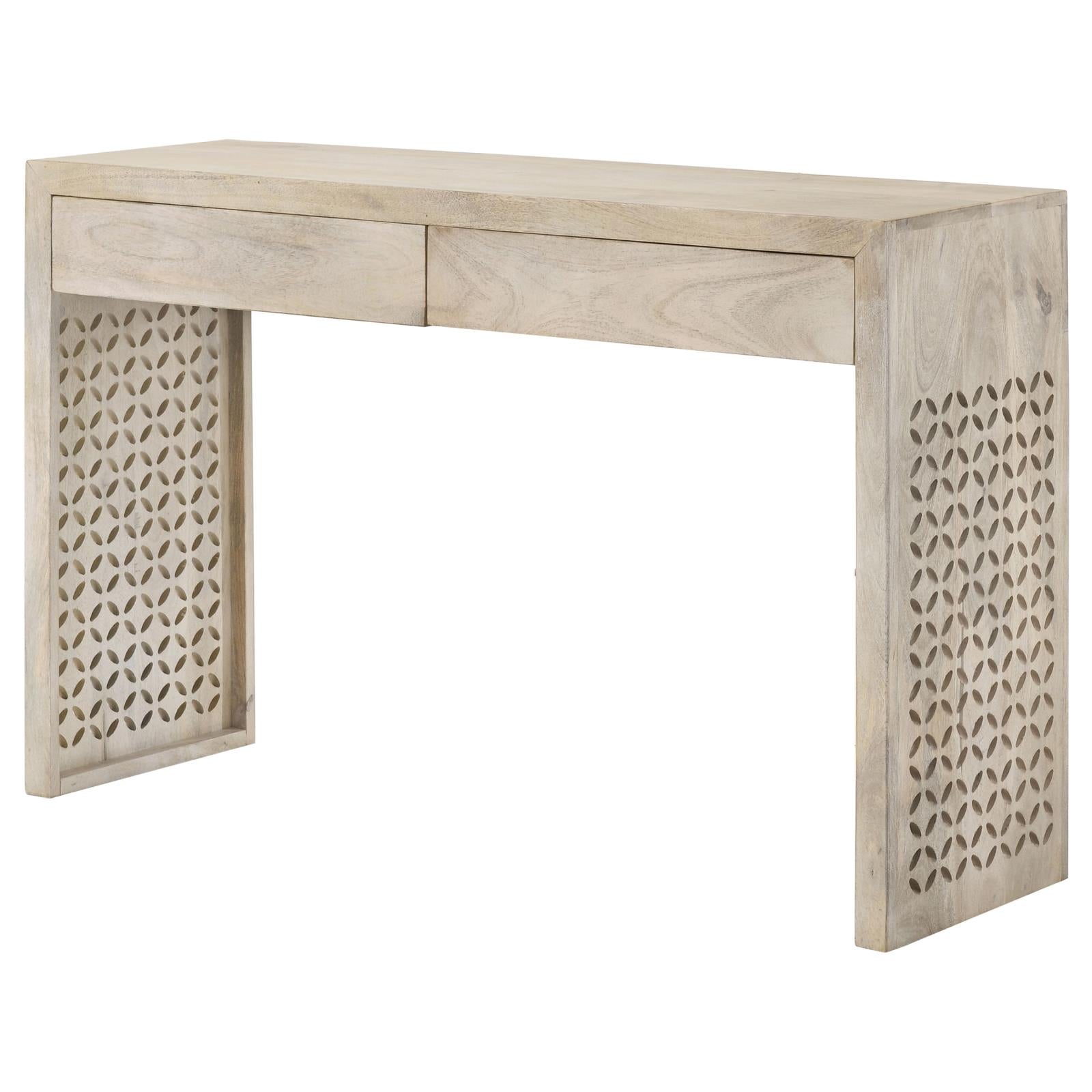 Rickman White Washed Rectangular 2-Drawer Console Table - 959543 - Bien Home Furniture & Electronics