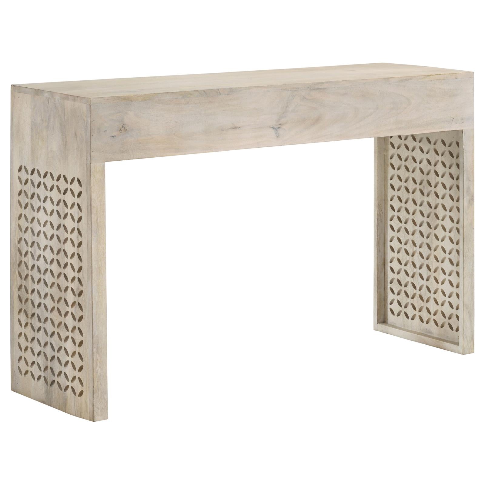 Rickman White Washed Rectangular 2-Drawer Console Table - 959543 - Bien Home Furniture & Electronics