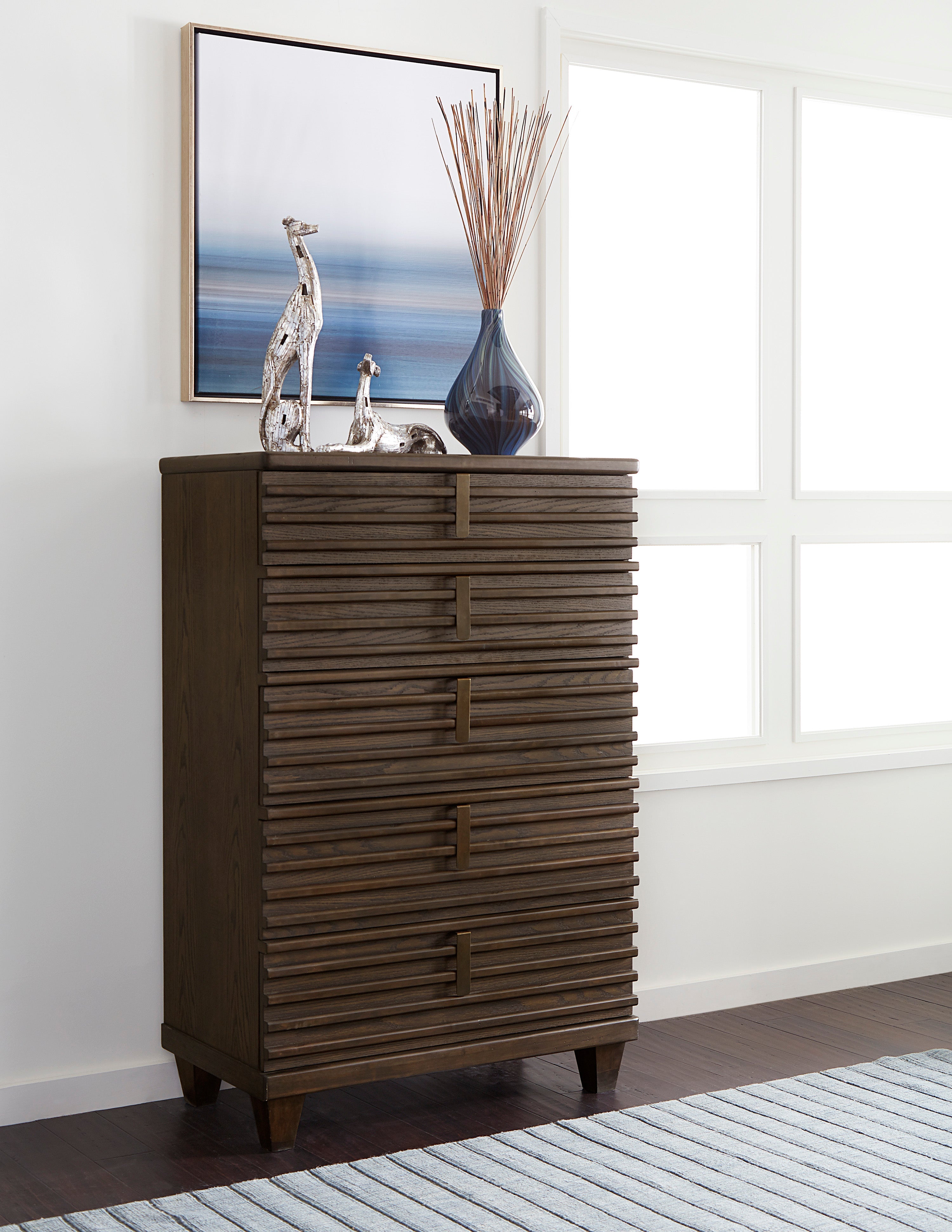 Ridgewood Dark Brown Chest - 1600-9 - Bien Home Furniture & Electronics