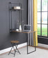 Riley Rustic Oak/Sandy Black Foldable Wall Desk with Stool - 801402 - Bien Home Furniture & Electronics