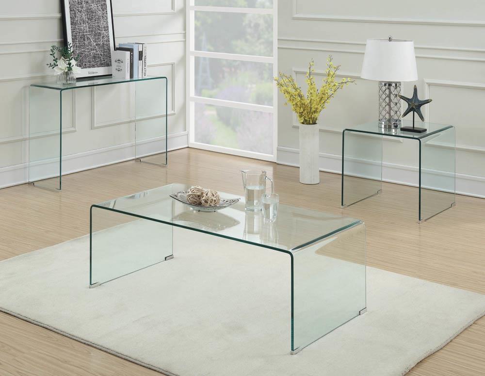 Ripley Rectangular Sofa Table Clear - 705329 - Bien Home Furniture & Electronics
