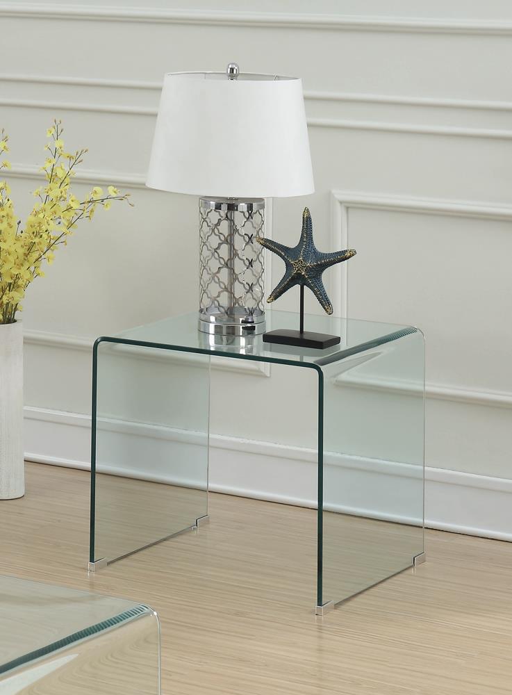 Ripley Square End Table Clear - 705327 - Bien Home Furniture & Electronics