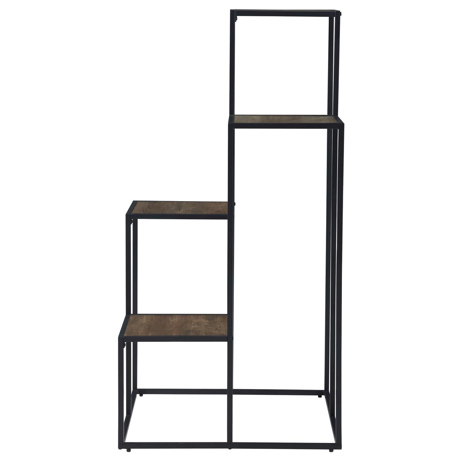 Rito Rustic Brown/Black 4-Tier Display Shelf - 805670 - Bien Home Furniture & Electronics