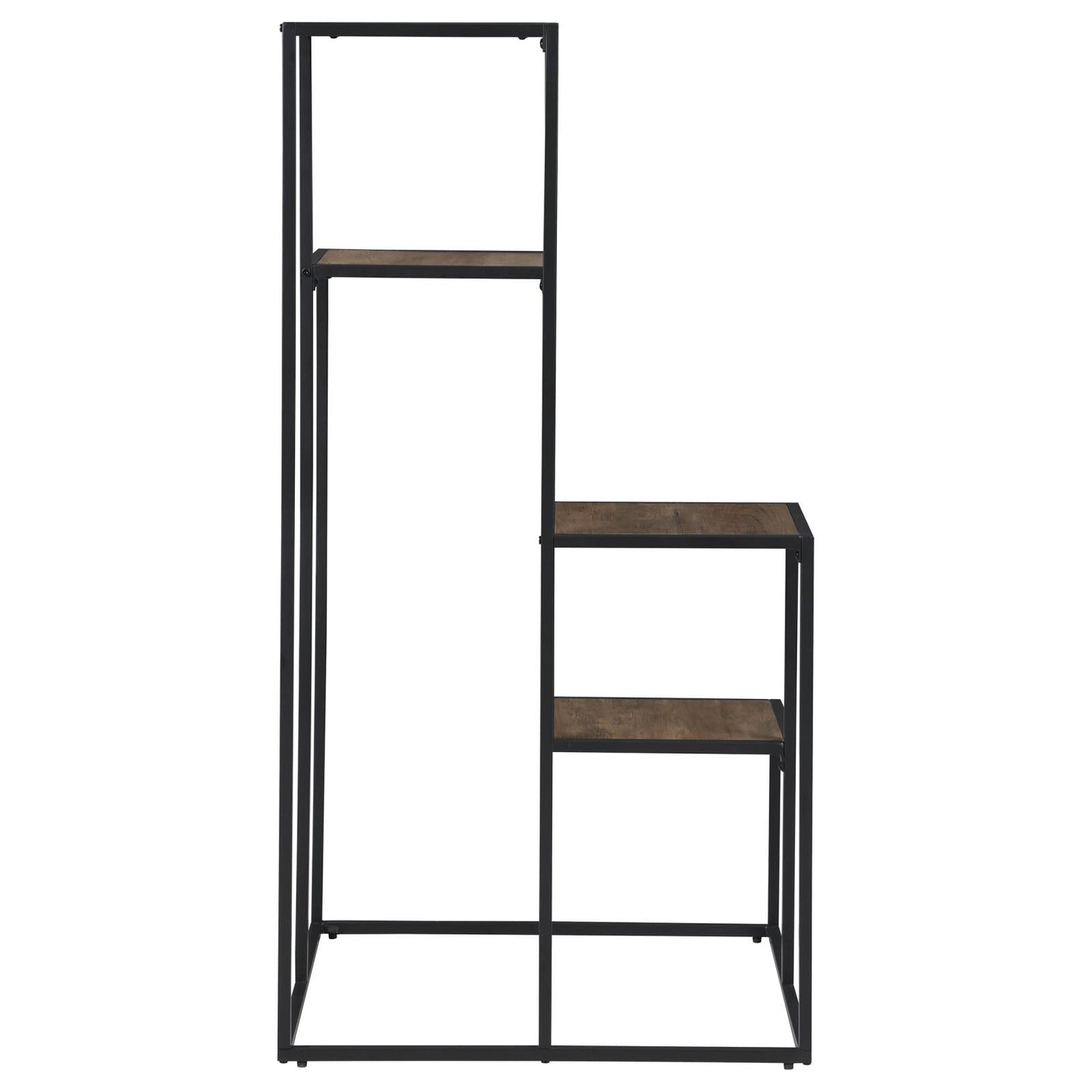 Rito Rustic Brown/Black 4-Tier Display Shelf - 805670 - Bien Home Furniture &amp; Electronics