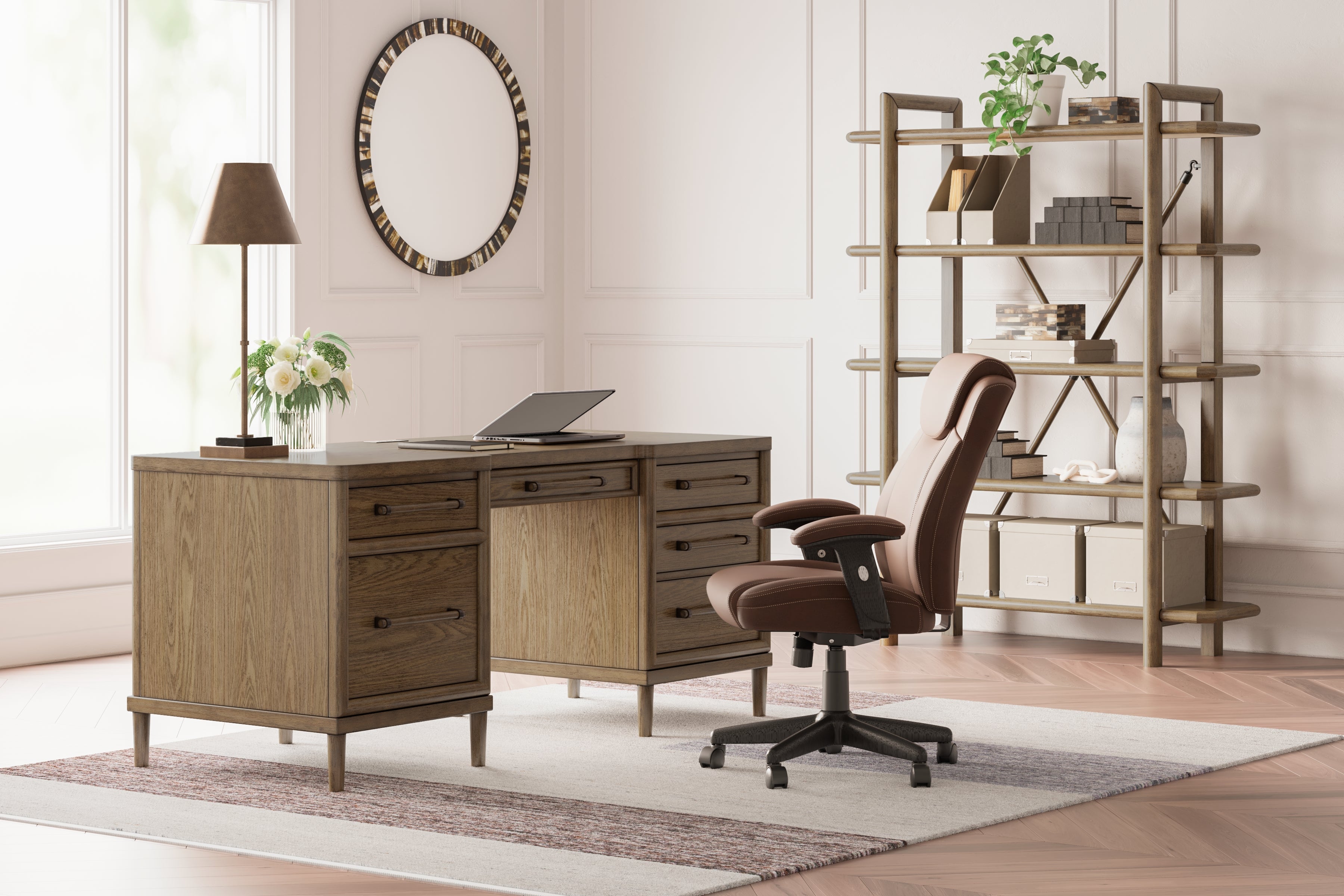 Roanhowe Brown 68&quot; Home Office Desk - H769-21 - Bien Home Furniture &amp; Electronics