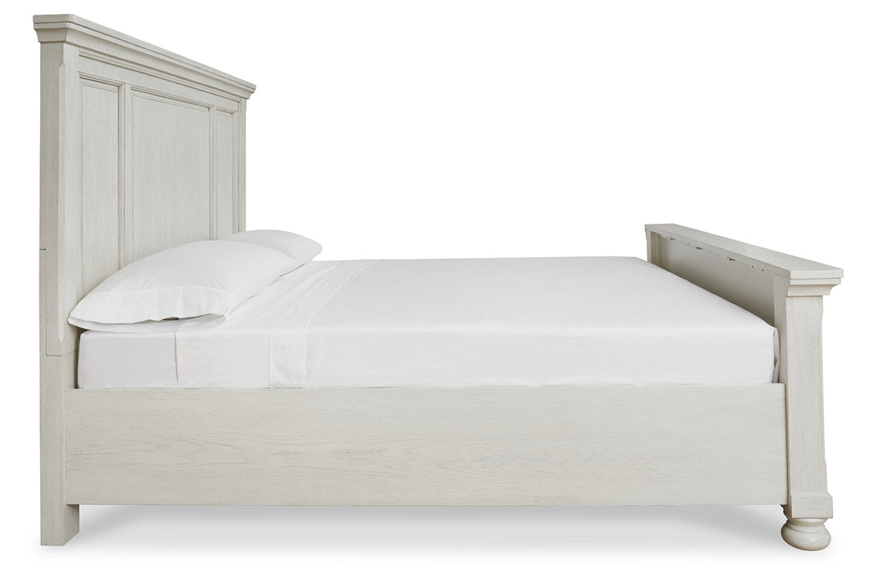 Robbinsdale Antique White King Panel Bed - SET | B742-56 | B742-58 | B742-97 - Bien Home Furniture & Electronics