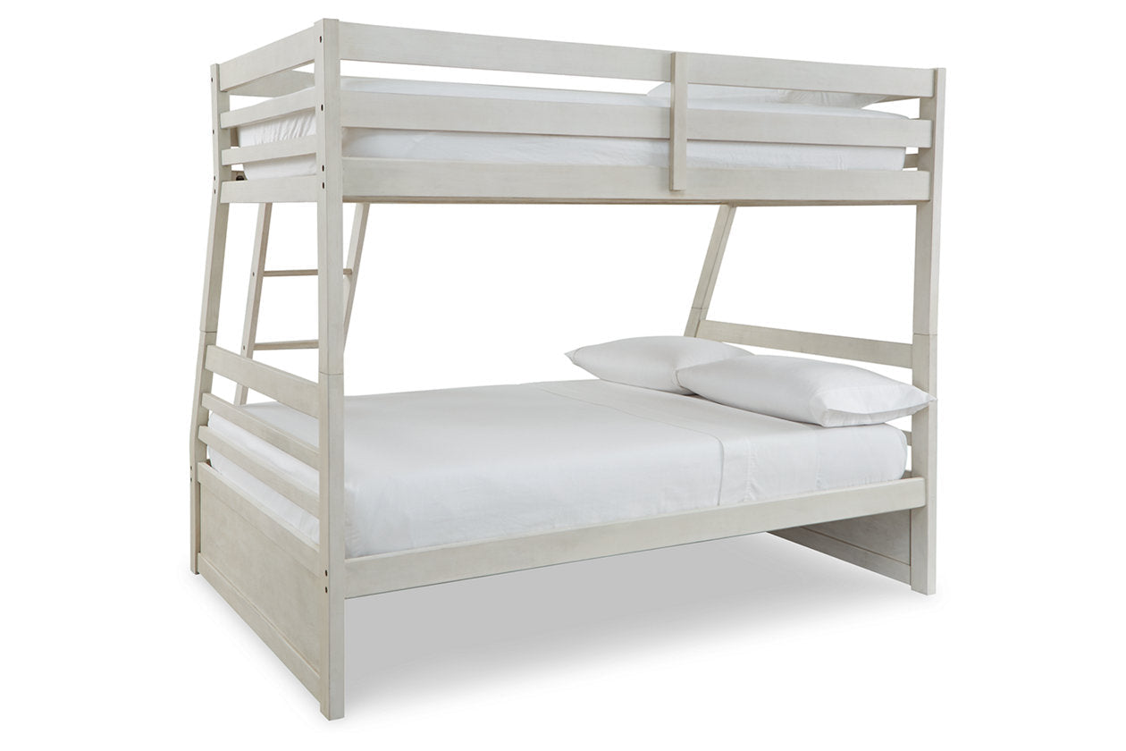 Robbinsdale Antique White Twin over Full Bunk Bed with Storage - SET | B742-50 | B742-58P | B742-58R - Bien Home Furniture & Electronics