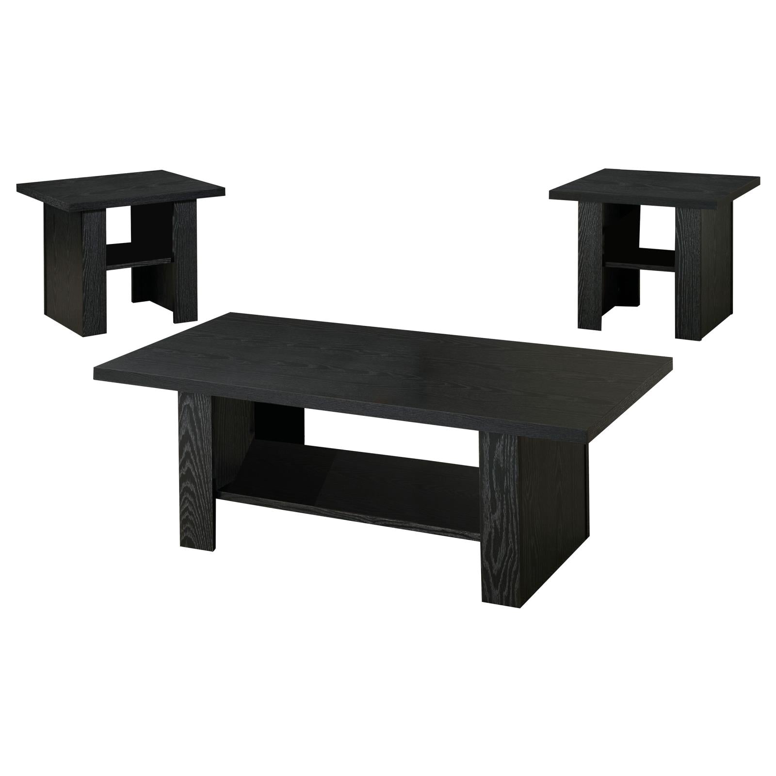 Rodez 3-Piece Occasional Table Set Black Oak - 700345 - Bien Home Furniture &amp; Electronics