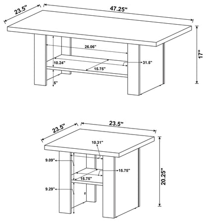 Rodez 3-Piece Occasional Table Set Black Oak - 700345 - Bien Home Furniture &amp; Electronics