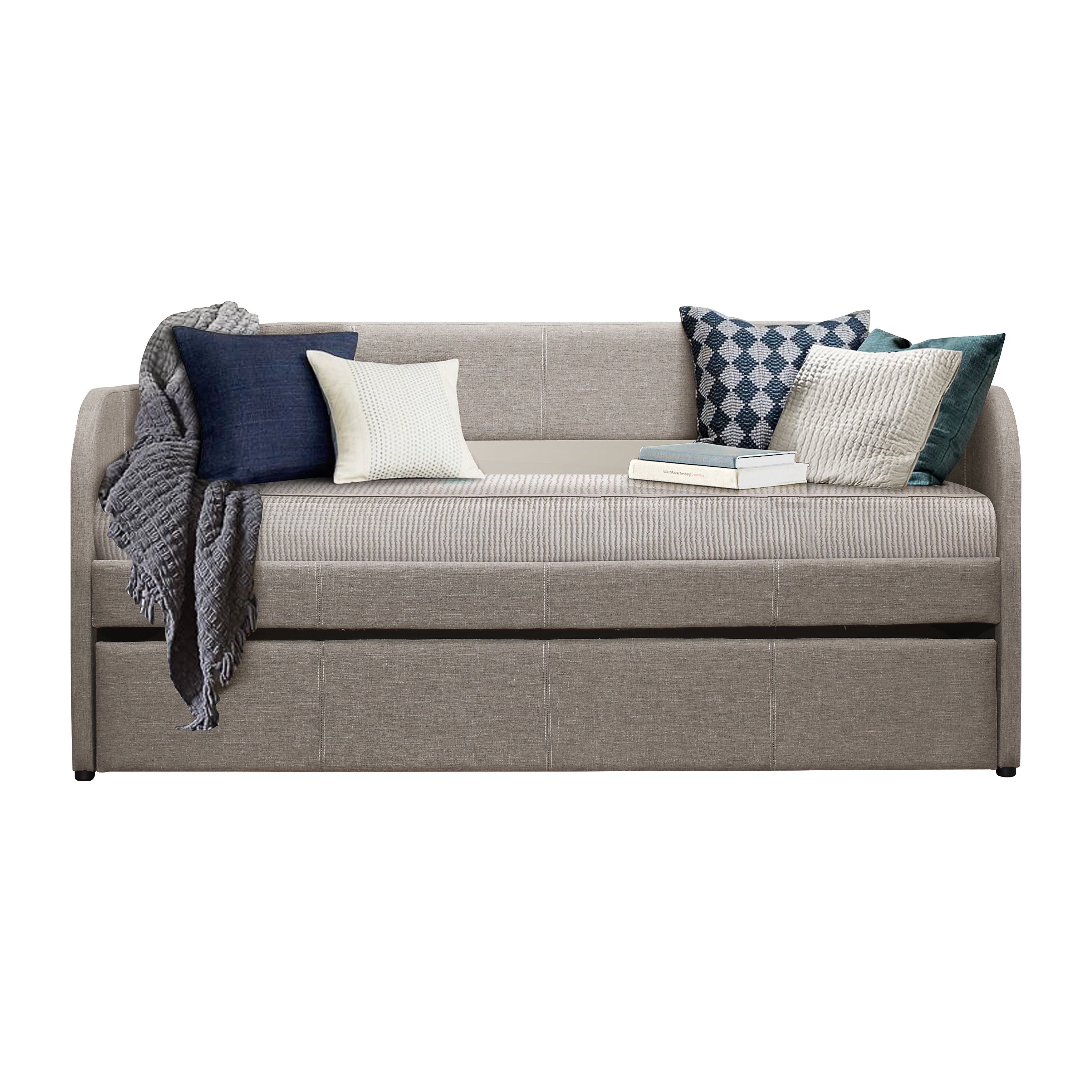 Roland Gray Daybed with Trundle - SET | 4950GY-A | 4950GY-B - Bien Home Furniture &amp; Electronics