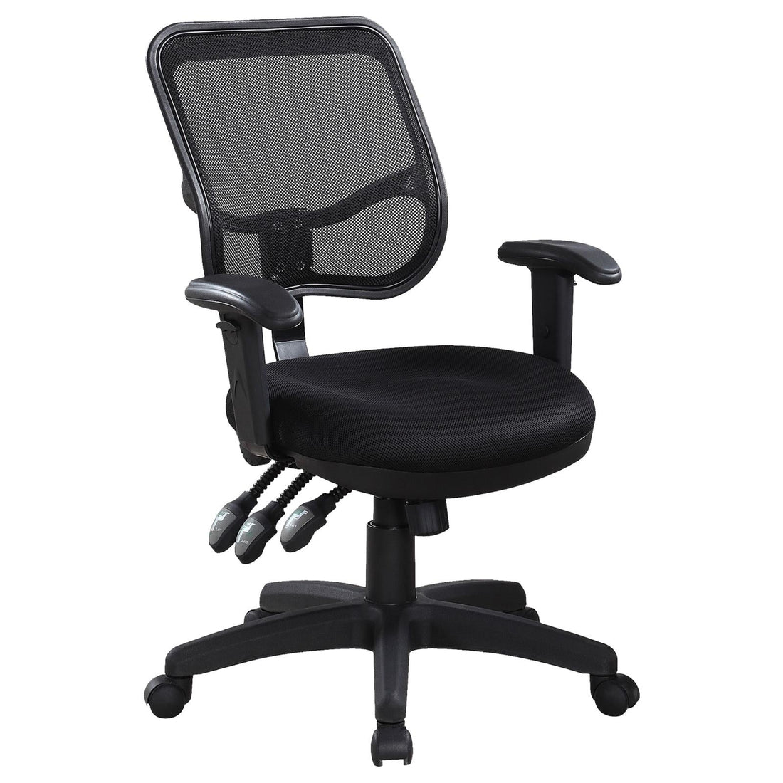 Rollo Black Adjustable Height Office Chair - 800019 - Bien Home Furniture &amp; Electronics