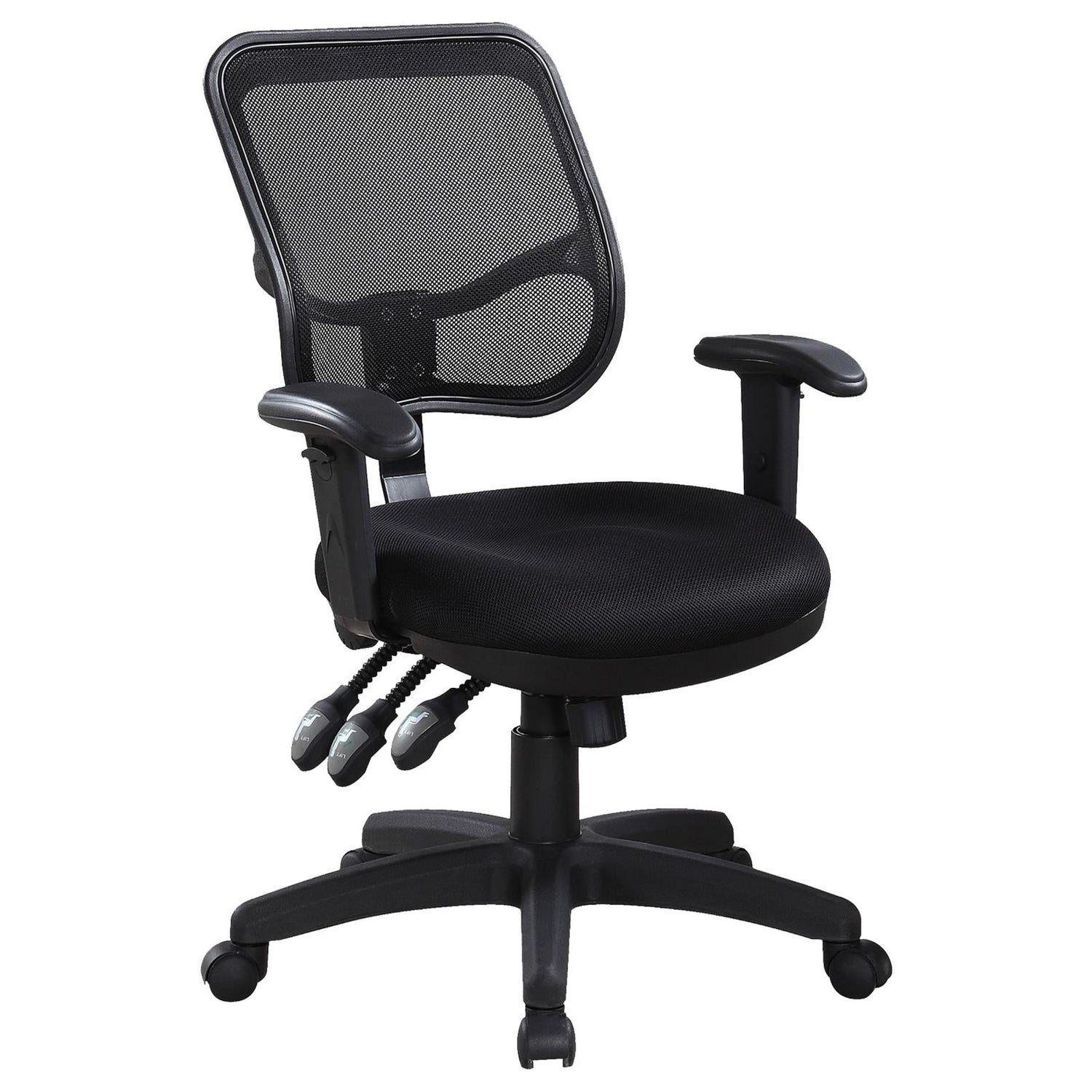 Rollo Black Adjustable Height Office Chair - 800019 - Bien Home Furniture & Electronics
