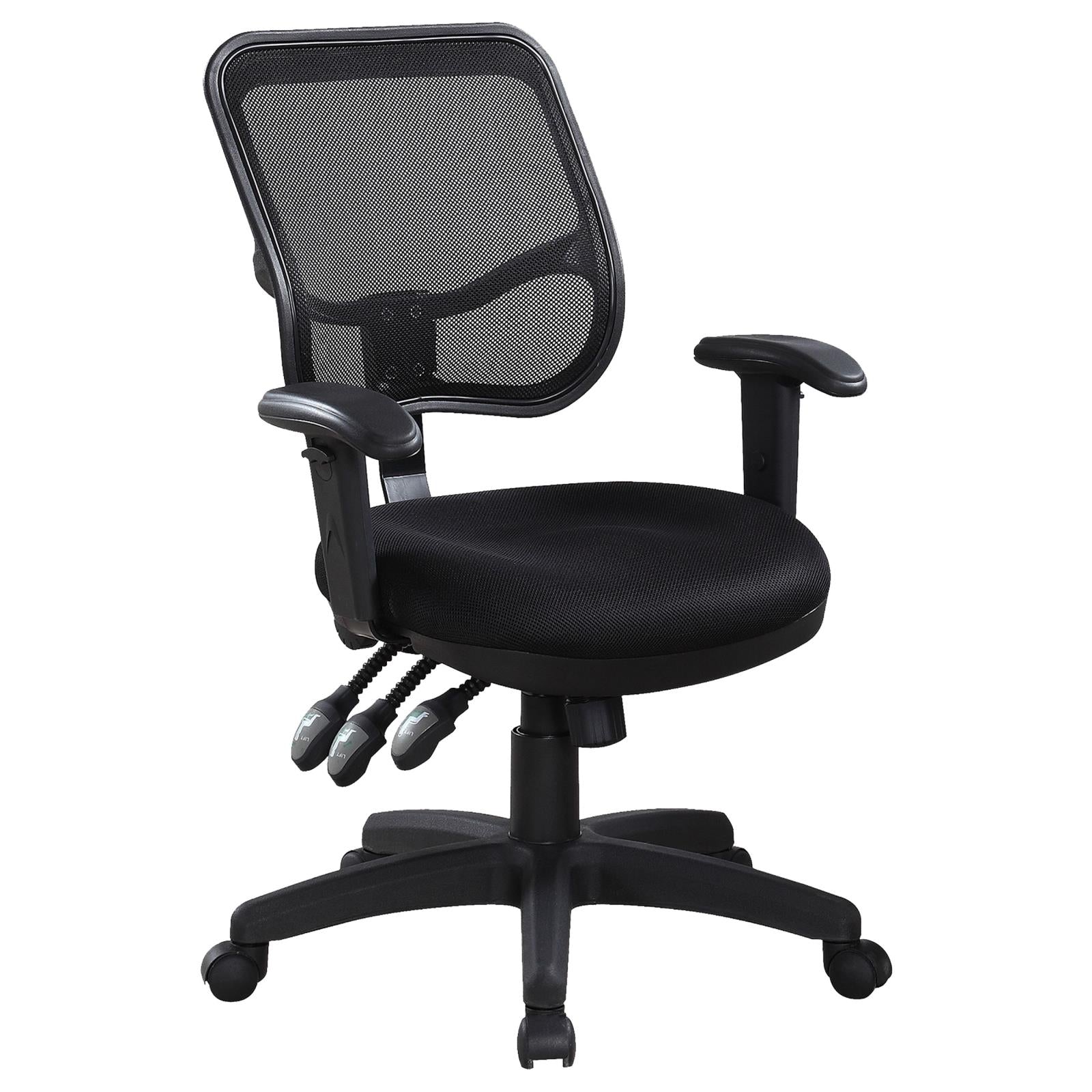 Rollo Black Adjustable Height Office Chair - 800019 - Bien Home Furniture & Electronics