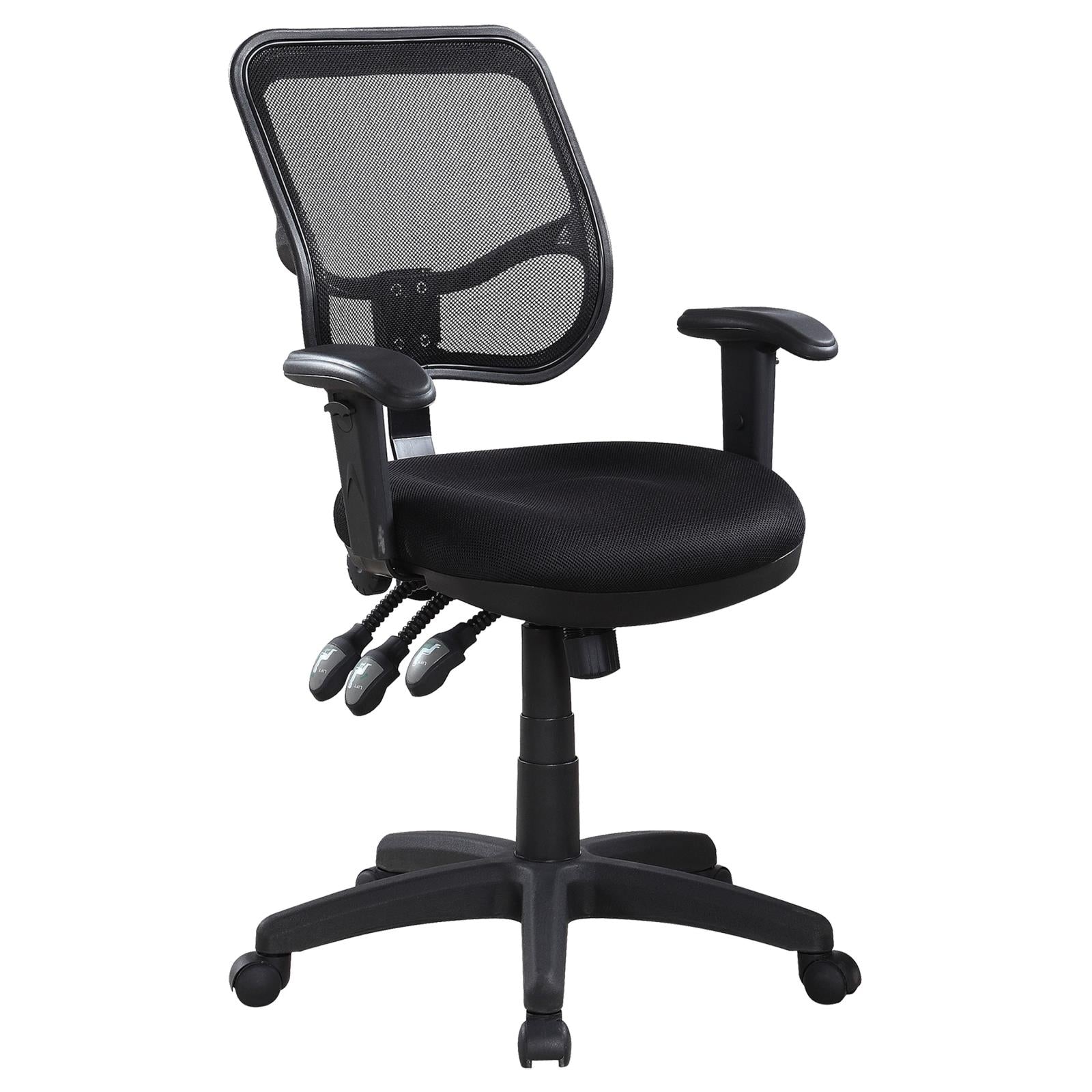 Rollo Black Adjustable Height Office Chair - 800019 - Bien Home Furniture &amp; Electronics