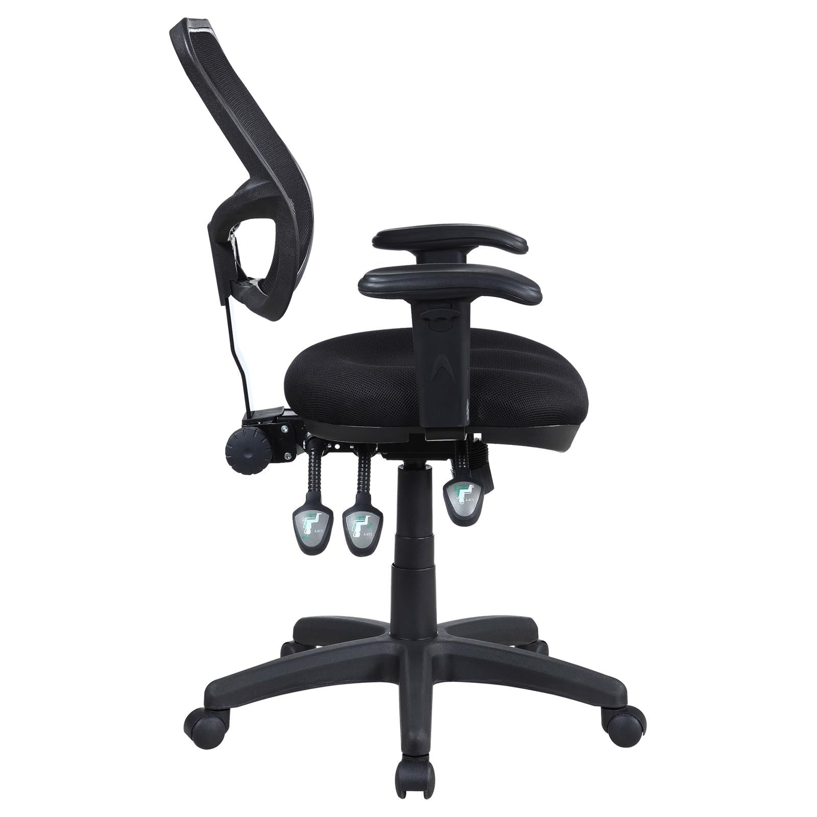Rollo Black Adjustable Height Office Chair - 800019 - Bien Home Furniture & Electronics