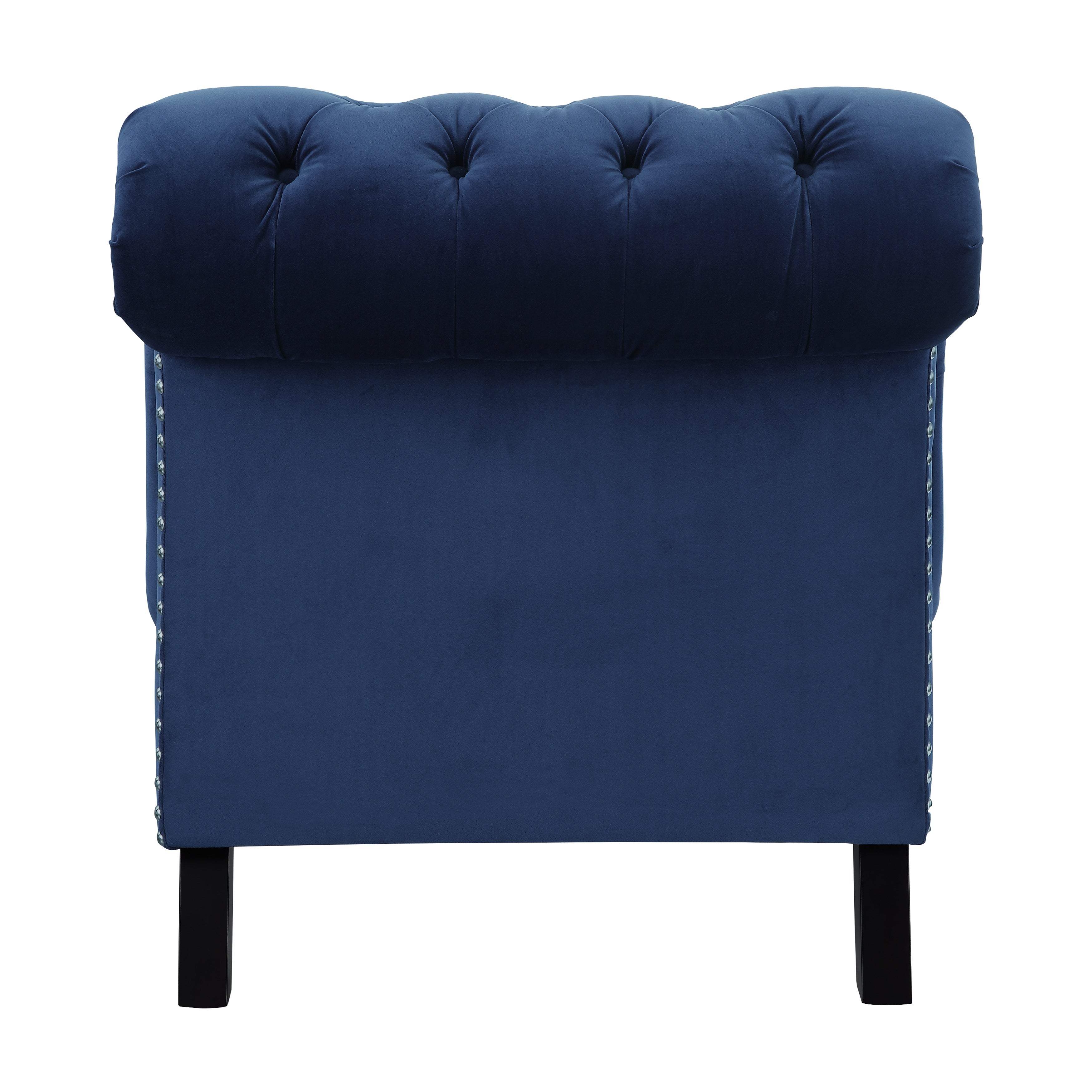 Rosalie Navy Blue Velvet Chaise - 9330BU-5 - Bien Home Furniture & Electronics