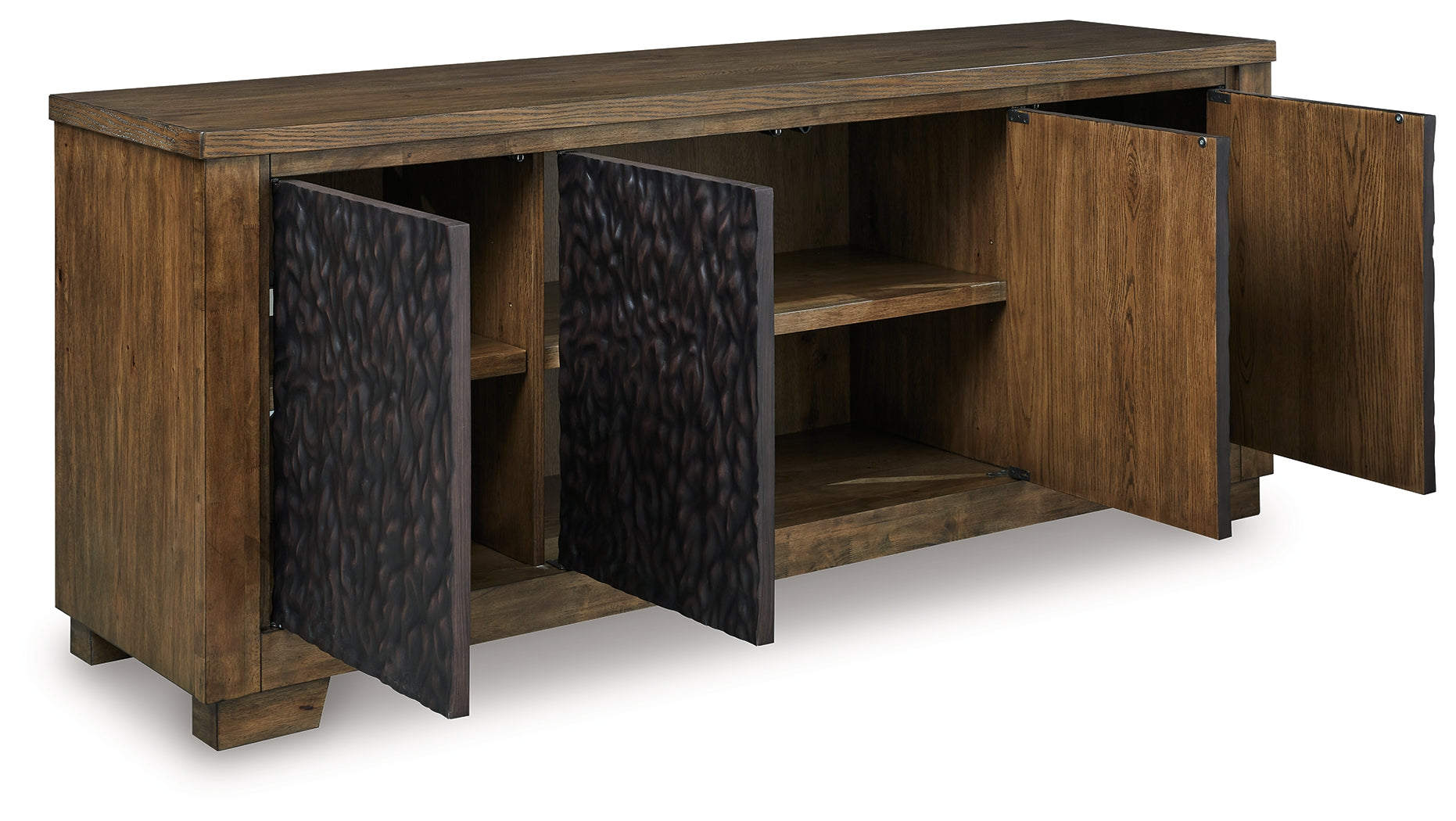 Rosswain Warm Brown 80" TV Stand - W763-68 - Bien Home Furniture & Electronics