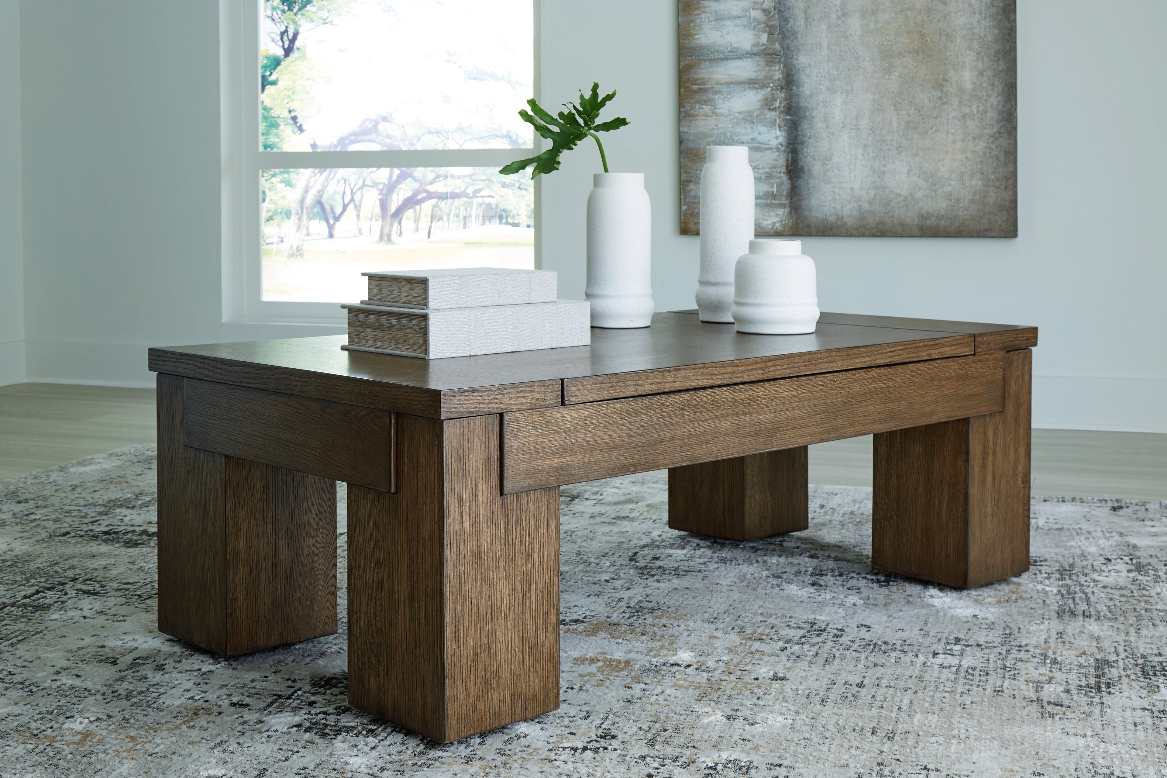 Rosswain Warm Brown Lift-Top Coffee Table - T763-9 - Bien Home Furniture & Electronics