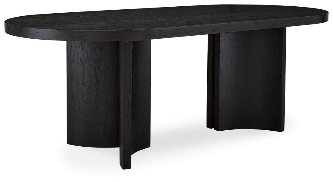 Rowanbeck Black Dining Table - D821-25 - Bien Home Furniture &amp; Electronics