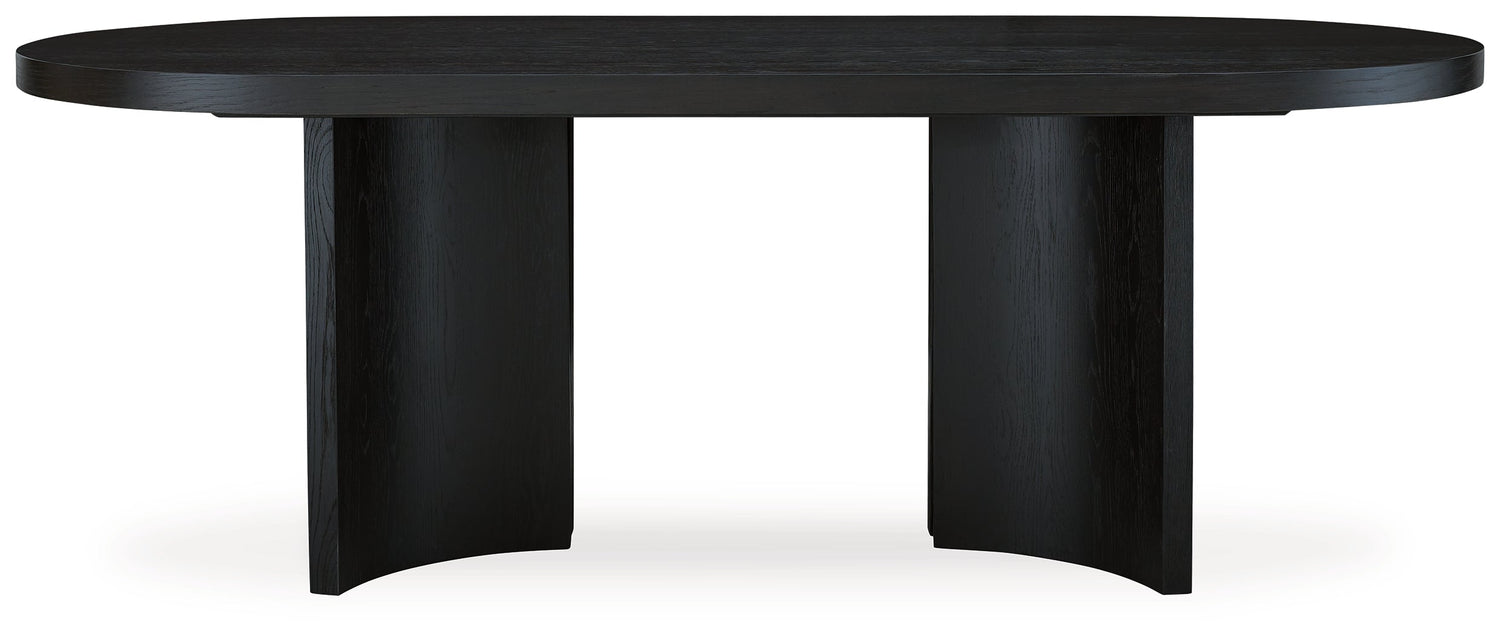 Rowanbeck Black Dining Table - D821-25 - Bien Home Furniture & Electronics