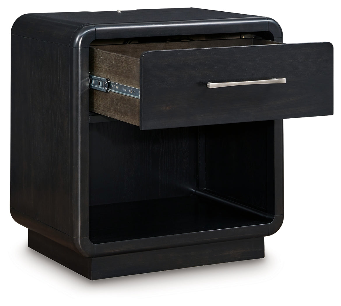 Rowanbeck Black Nightstand - B821-91 - Bien Home Furniture & Electronics