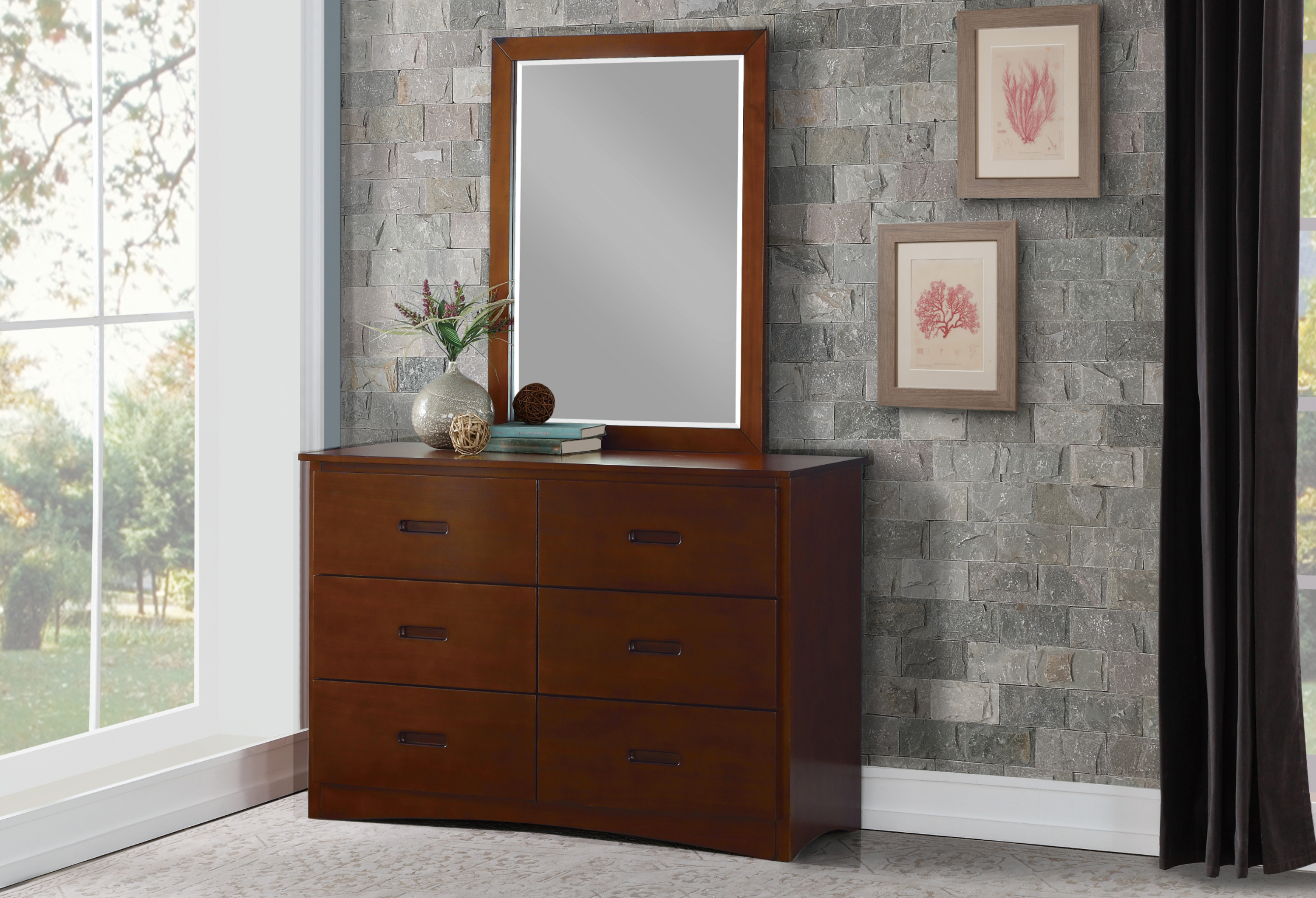 Rowe Dark Cherry Dresser - B2013DC-5 - Bien Home Furniture & Electronics