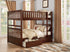Rowe Dark Cherry Full/Full Bunk Bed with Storage Boxes - SET | B2013FFDC-1 | B2013FFDC-2 | B2013FFDC-SL | B2013DC-T - Bien Home Furniture & Electronics