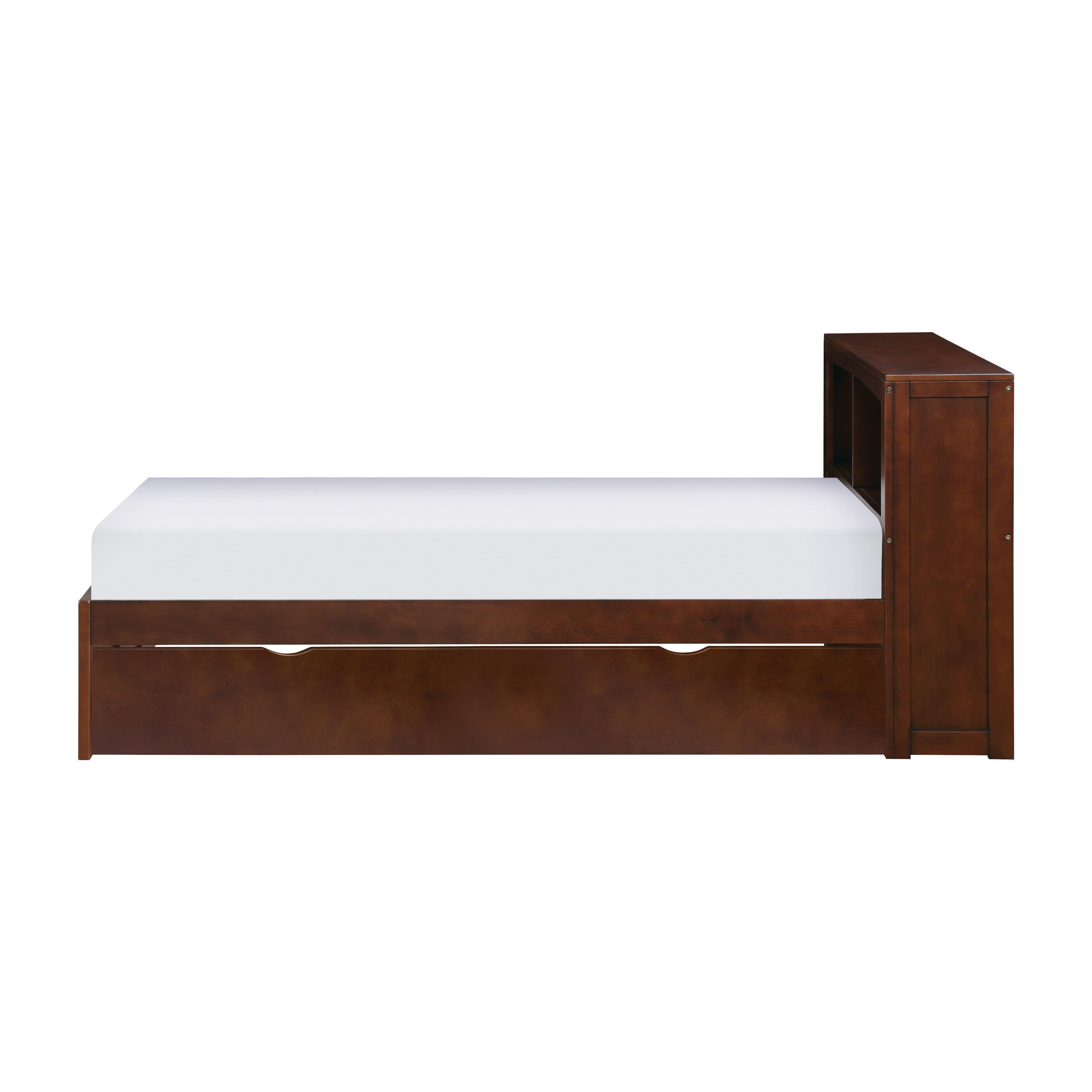 Rowe Dark Cherry Twin Bookcase Bed with Twin Trundle - SET | B2013BCDC-1 | B2013BCDC-2 | B2013DC-R - Bien Home Furniture & Electronics