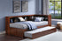 Rowe Dark Cherry Twin Bookcase Corner Bed with Twin Trundle - SET | B2013BCDC-1 | B2013BCDC-2 | B2013BCDC-BC | B2013DC-R - Bien Home Furniture & Electronics