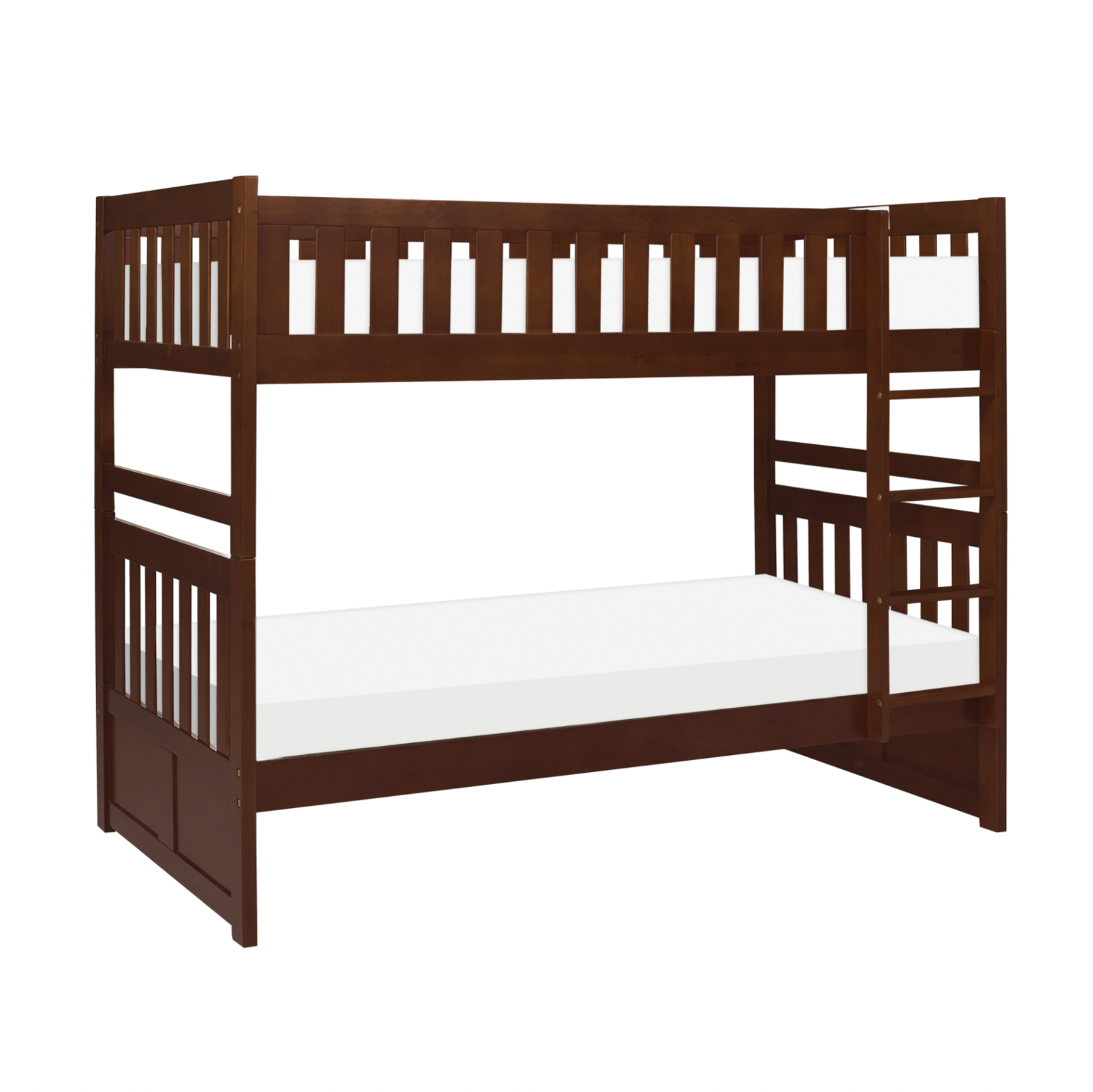 Rowe Dark Cherry Twin/Twin Bunk Bed - SET | B2013DC-1 | B2013DC-2 | B2013DC-SL - Bien Home Furniture & Electronics
