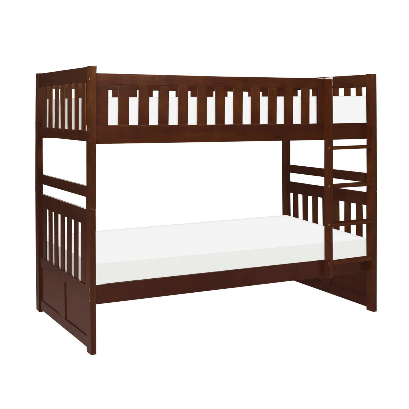 Rowe Dark Cherry Twin/Twin Bunk Bed - SET | B2013DC-1 | B2013DC-2 | B2013DC-SL - Bien Home Furniture &amp; Electronics