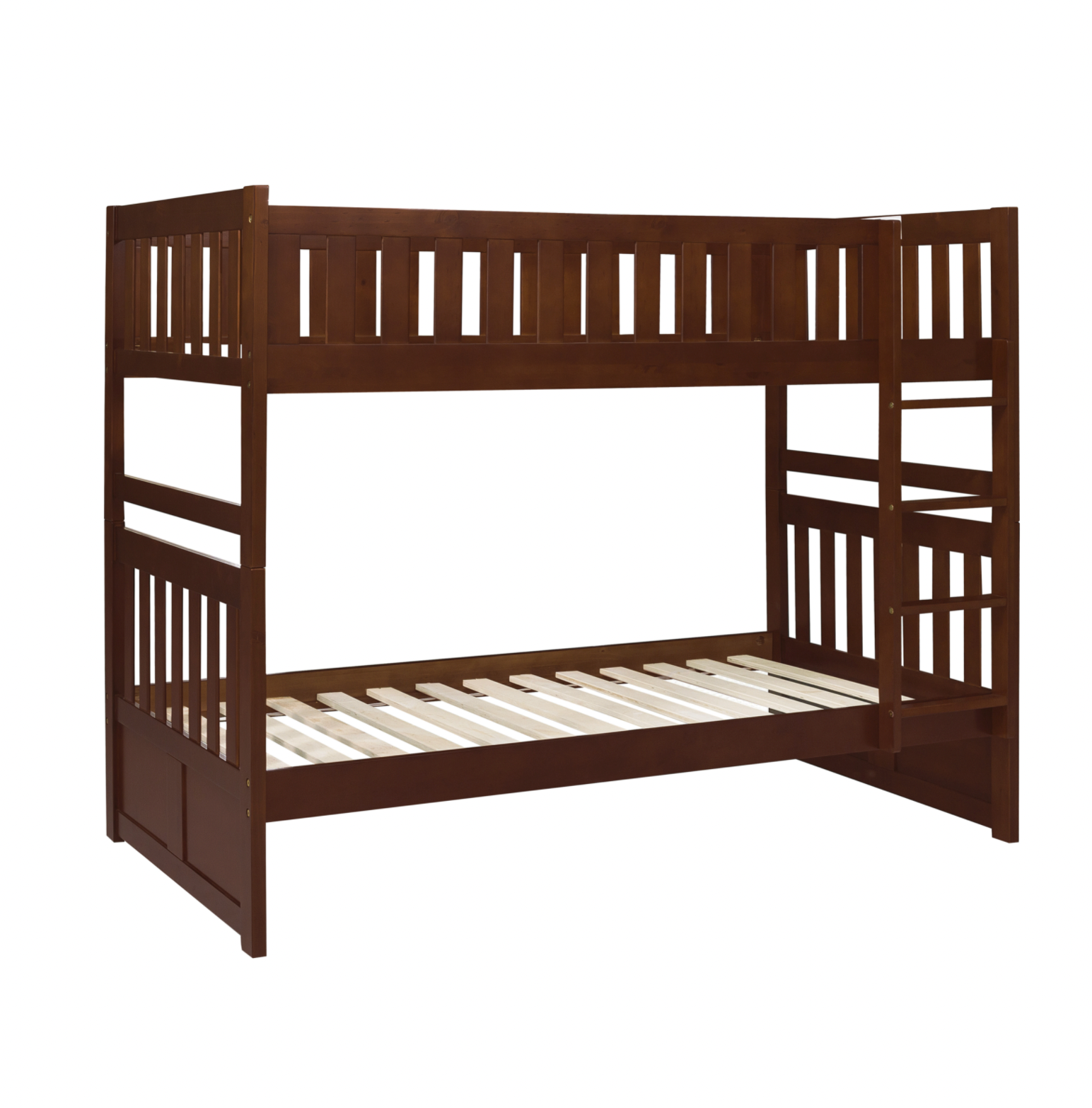 Rowe Dark Cherry Twin/Twin Bunk Bed - SET | B2013DC-1 | B2013DC-2 | B2013DC-SL - Bien Home Furniture & Electronics