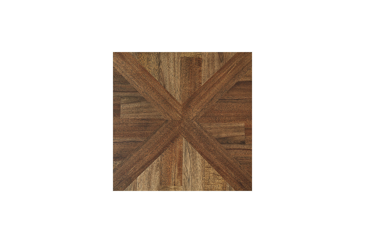 Roybeck Light Brown/Bronze Table, Set of 3 - T411-13 - Bien Home Furniture & Electronics